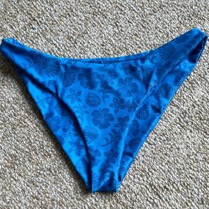 NWOT Lokahi Ruby High Cut Bottom, blue aloha, size small